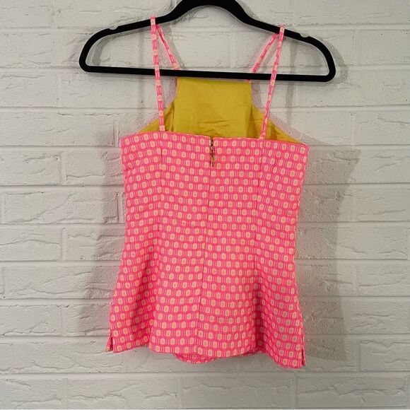 Lilly Pulitzer Hotty Pink Geometric Tank Top Size 0 - Picture 6 of 6